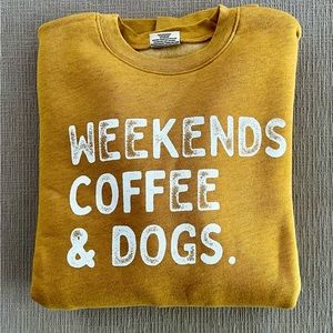 Brand new Oat Collective super soft sweatshirt in MED. Perfect for dog lovers!